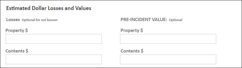 Incident estimated losses